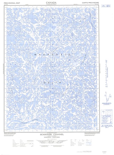 Schooner Channel Topographic Paper Map 107B06W at 1:50,000 scale