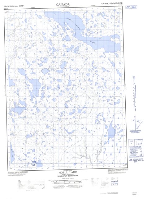 Noell Lake Topographic Paper Map 107B10E at 1:50,000 scale