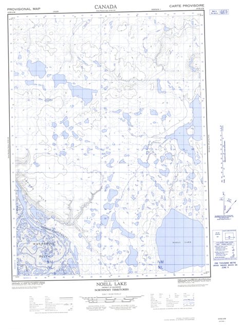 Noell Lake Topographic Paper Map 107B10W at 1:50,000 scale