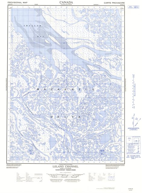 Leland Channel Topographic Paper Map 107B12E at 1:50,000 scale