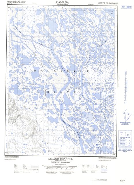 Leland Channel Topographic Paper Map 107B12W at 1:50,000 scale