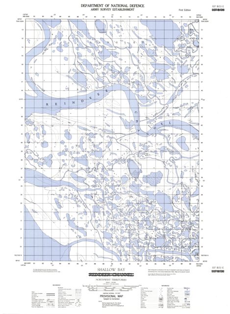 Shallow Bay Topographic Paper Map 107B13E at 1:50,000 scale