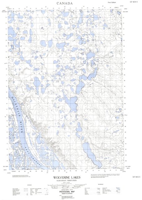 Wolverine Lakes Topographic Paper Map 107B14E at 1:50,000 scale