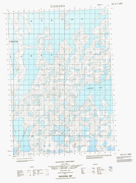 No Title Topographic Paper Map 107C01E at 1:50,000 scale