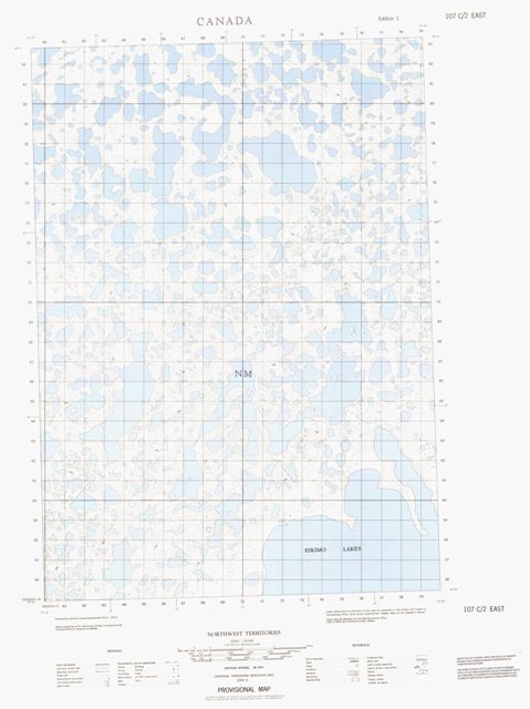 No Title Topographic Paper Map 107C02E at 1:50,000 scale