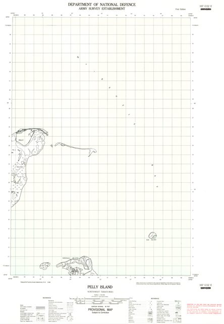 Pelly Island Topographic Paper Map 107C12E at 1:50,000 scale