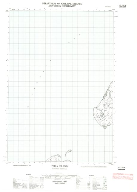 Pelly Island Topographic Paper Map 107C12W at 1:50,000 scale