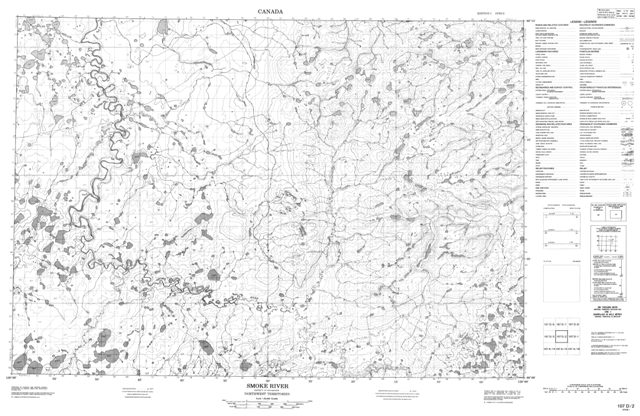 Smoke River Topographic Paper Map 107D02 at 1:50,000 scale