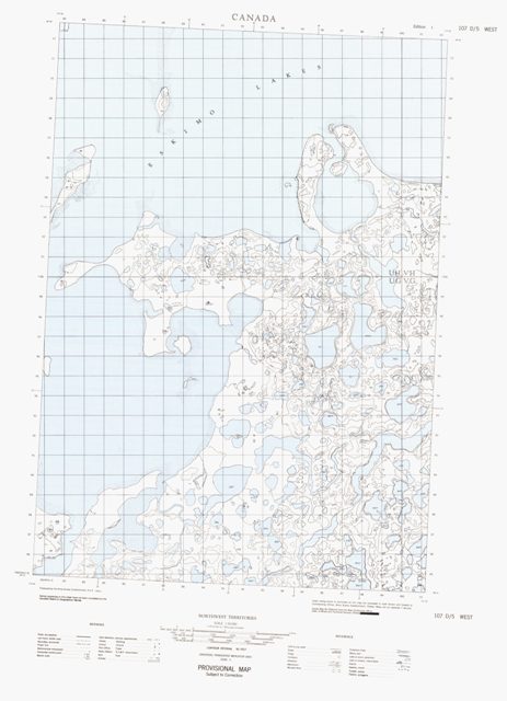 No Title Topographic Paper Map 107D05W at 1:50,000 scale