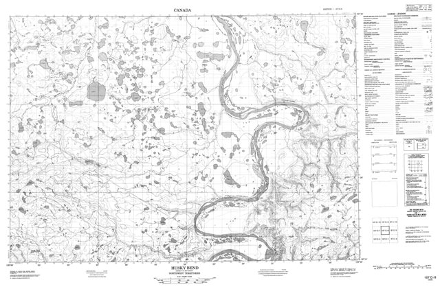 Husky Bend Topographic Paper Map 107D08 at 1:50,000 scale