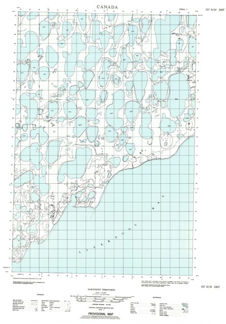 No Title Topographic Paper Map 107D14E at 1:50,000 scale