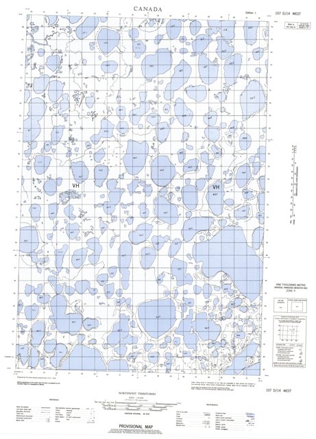 No Title Topographic Paper Map 107D14W at 1:50,000 scale