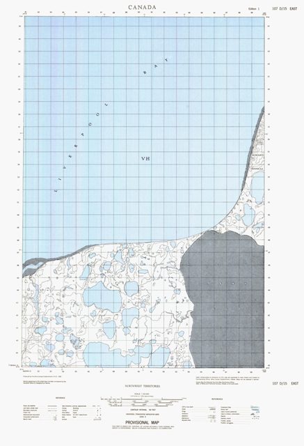 No Title Topographic Paper Map 107D15E at 1:50,000 scale
