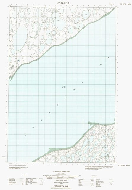 No Title Topographic Paper Map 107D15W at 1:50,000 scale
