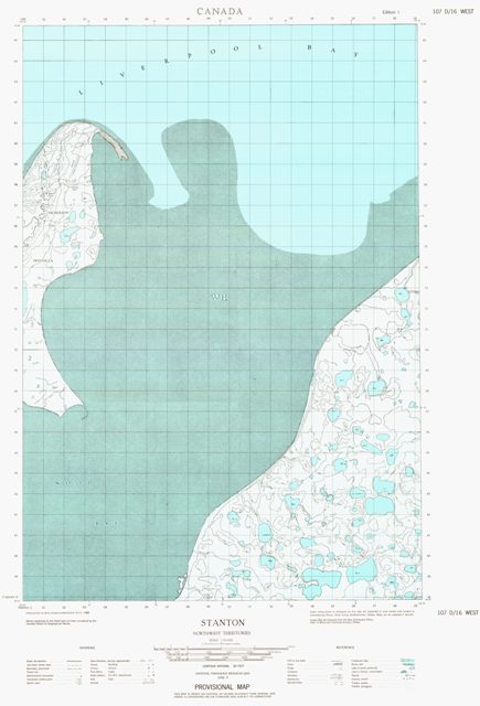 Stanton Topographic Paper Map 107D16W at 1:50,000 scale