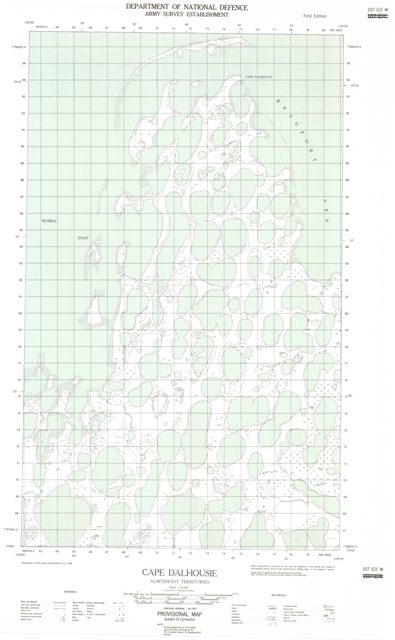 Cape Dalhousie Topographic Paper Map 107E02W at 1:50,000 scale