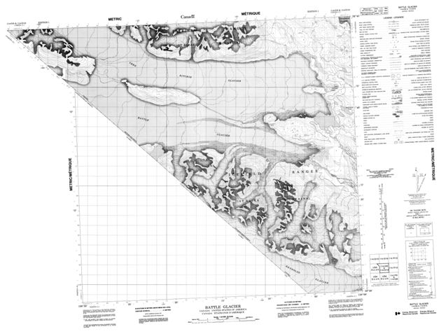 Battle Glacier Topographic Paper Map 114O09 at 1:50,000 scale