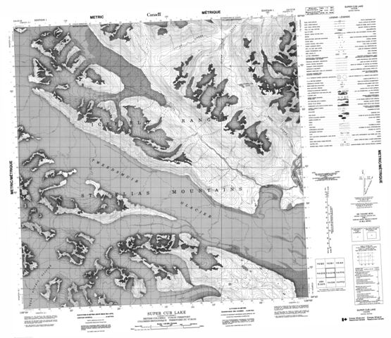 Super Cub Lake Topographic Paper Map 114O16 at 1:50,000 scale