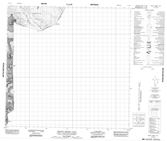 Mount Henry Clay Topographic Paper Map 114P08 at 1:50,000 scale
