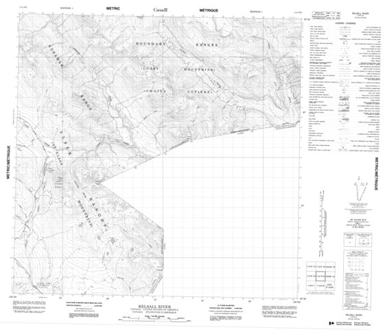 Kelsall River Topographic Paper Map 114P09 at 1:50,000 scale