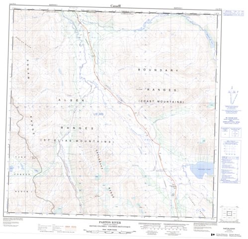 Parton River Topographic Paper Map 114P15 at 1:50,000 scale