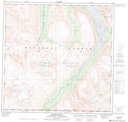 Ark Mountain Topographic Paper Map 115A01 at 1:50,000 scale