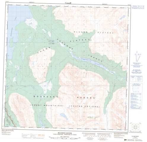 Kluhini River Topographic Paper Map 115A07 at 1:50,000 scale