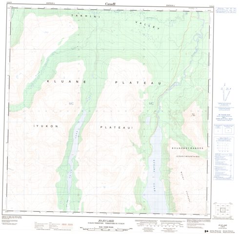 Jo-Jo Lake Topographic Paper Map 115A09 at 1:50,000 scale