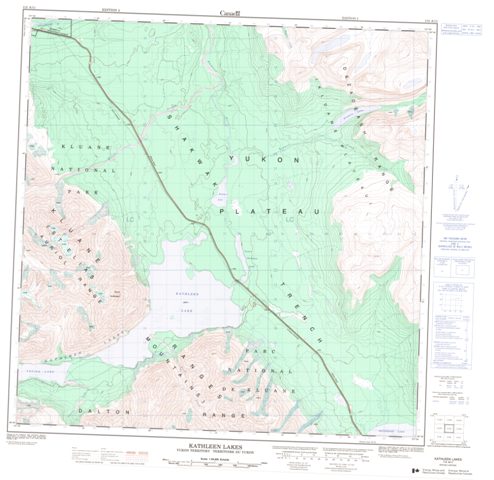 Kathleen Lakes Topographic Paper Map 115A11 at 1:50,000 scale