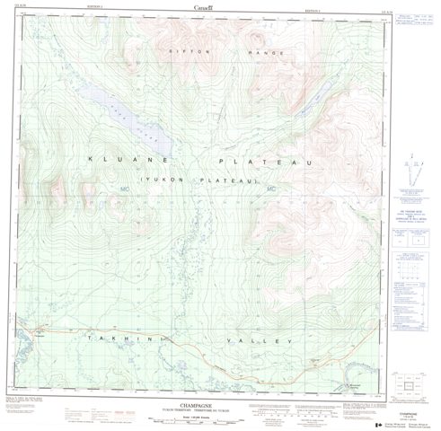 Champagne Topographic Paper Map 115A16 at 1:50,000 scale