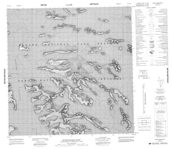 Mount Queen Mary Topographic Paper Map 115B12 at 1:50,000 scale