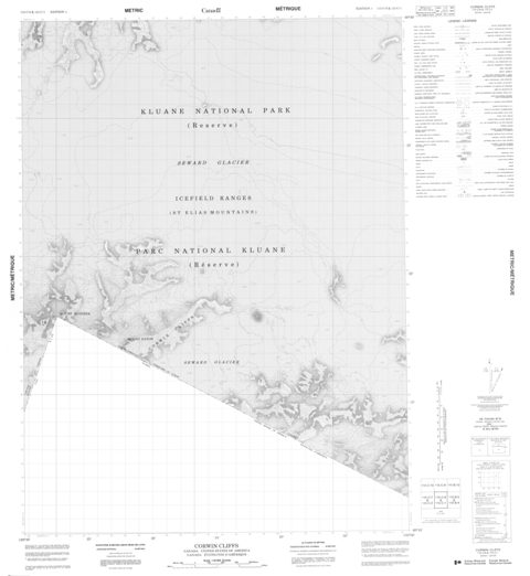 Corwin Cliffs Topographic Paper Map 115C08 at 1:50,000 scale