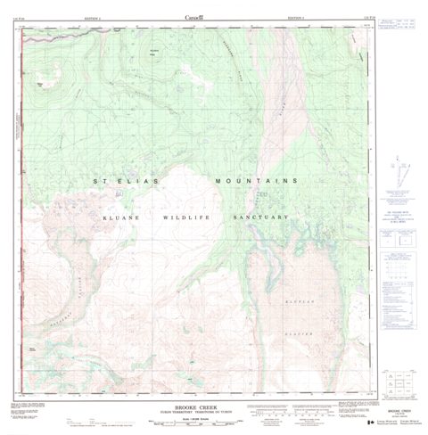 Brooke Creek Topographic Paper Map 115F10 at 1:50,000 scale