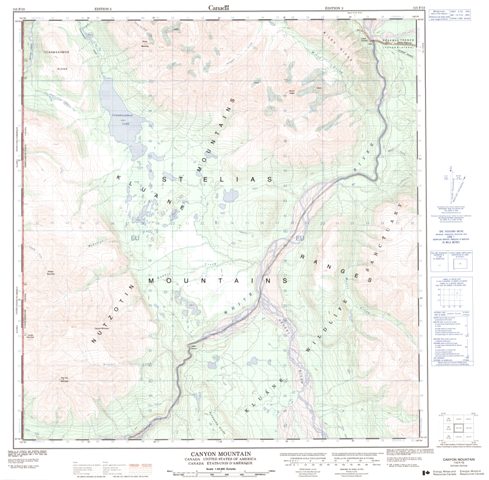 Canyon Mountain Topographic Paper Map 115F15 at 1:50,000 scale