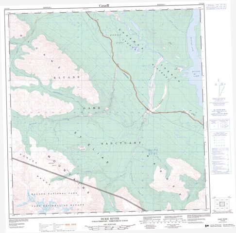 Duke River Topographic Paper Map 115G06 at 1:50,000 scale