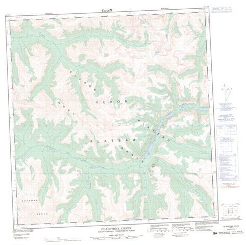Gladstone Creek Topographic Paper Map 115G08 at 1:50,000 scale