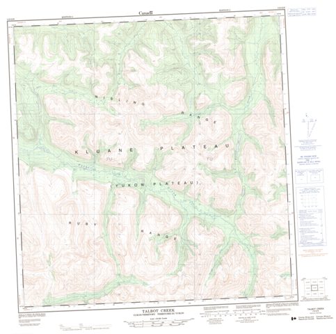 Talbot Creek Topographic Paper Map 115G09 at 1:50,000 scale