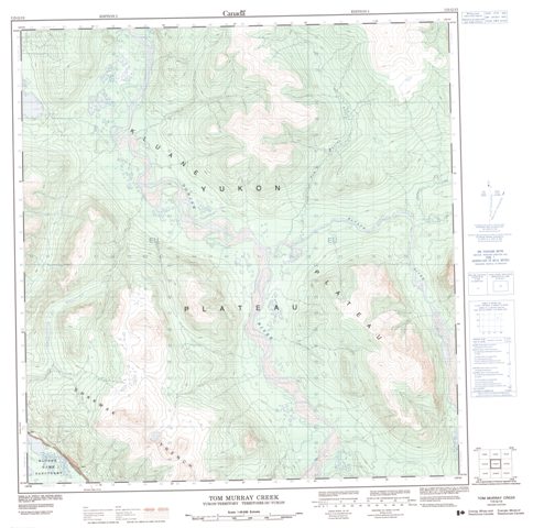 Tom Murray Creek Topographic Paper Map 115G13 at 1:50,000 scale