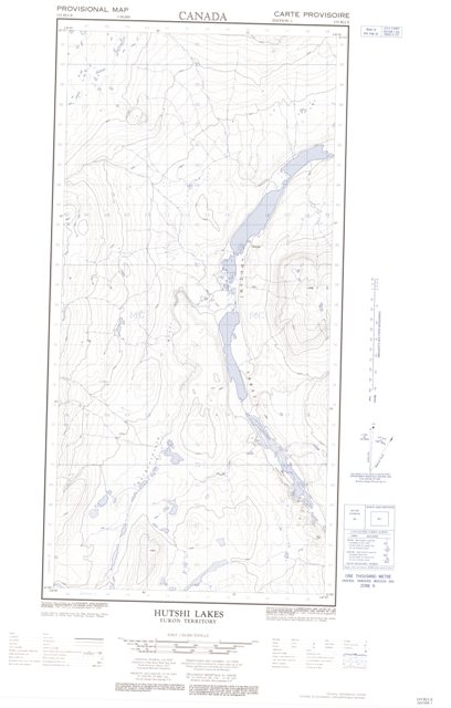 Hutshi Lakes Topographic Paper Map 115H02E at 1:50,000 scale