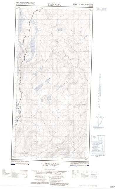 Hutshi Lakes Topographic Paper Map 115H02W at 1:50,000 scale