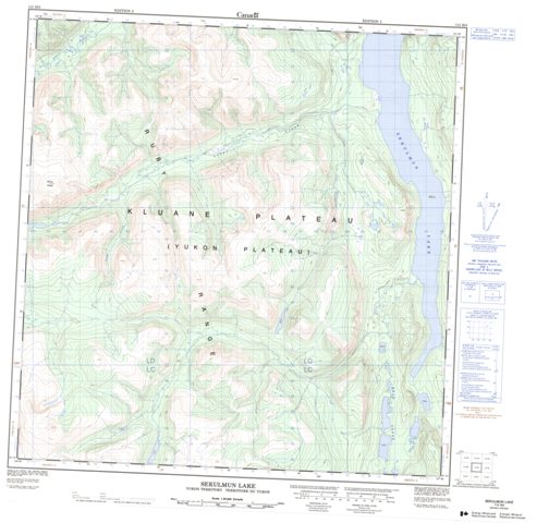 Sekulmun Lake Topographic Paper Map 115H05 at 1:50,000 scale