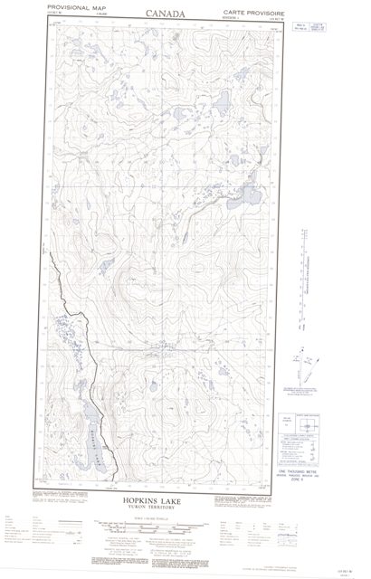 Hopkins Lake Topographic Paper Map 115H07W at 1:50,000 scale