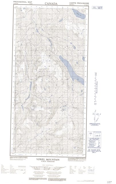 Vowel Mountain Topographic Paper Map 115H08W at 1:50,000 scale
