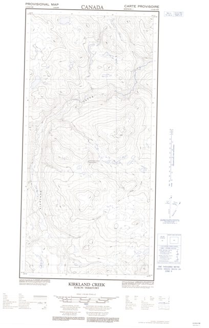 Kirkland Creek Topographic Paper Map 115H09W at 1:50,000 scale