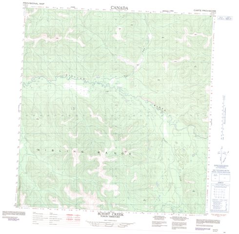 Schist Creek Topographic Paper Map 115H13 at 1:50,000 scale