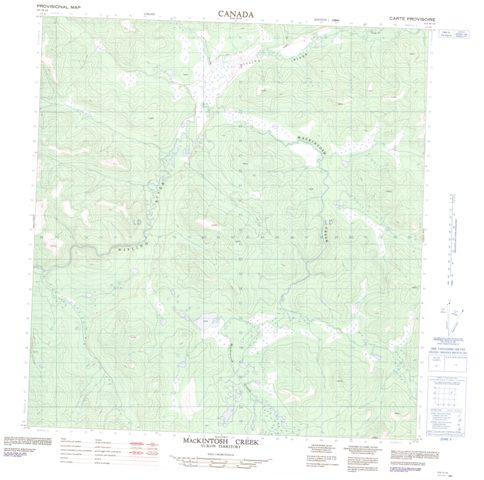 Mackintosh Creek Topographic Paper Map 115H14 at 1:50,000 scale