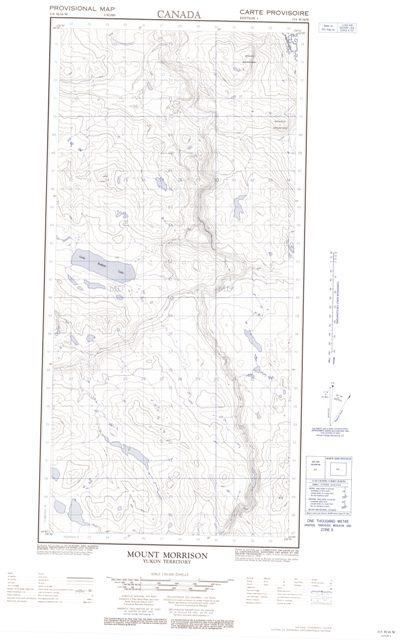 Mount Morrison Topographic Paper Map 115H16W at 1:50,000 scale