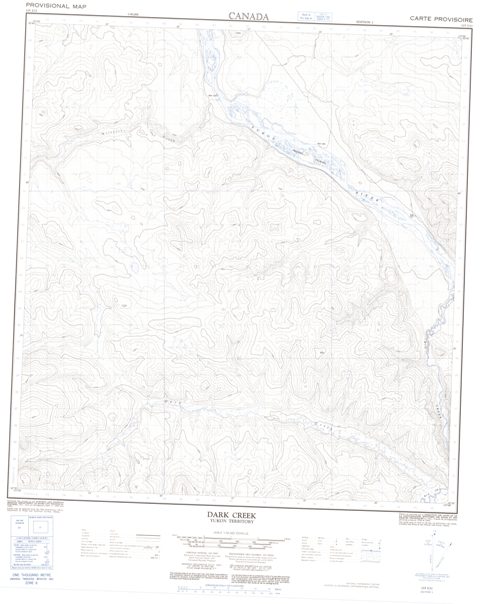 Dark Creek Topographic Paper Map 115I11 at 1:50,000 scale