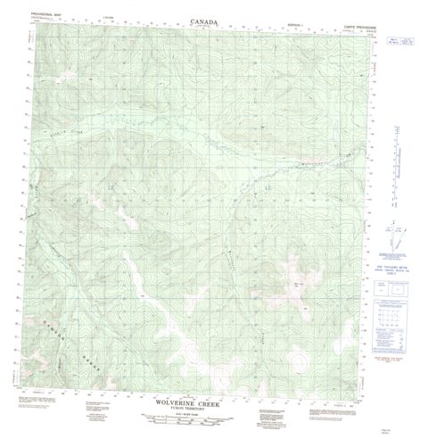 Wolverine Creek Topographic Paper Map 115I12 at 1:50,000 scale