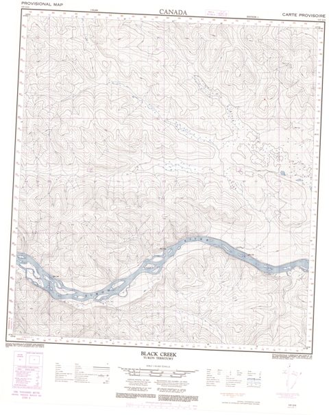 Black Creek Topographic Paper Map 115I13 at 1:50,000 scale
